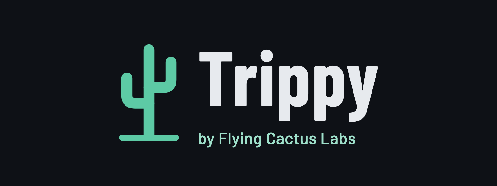 Trippy logo on dark