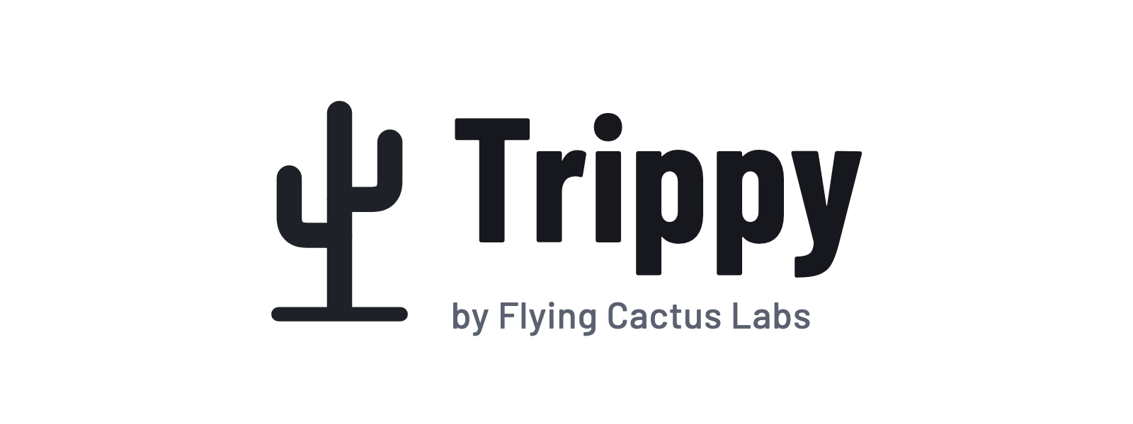 Trippy logo on light